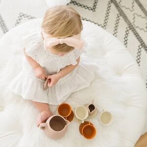 Marlowe & Co Botanical Rose Silicone Tea Play Set